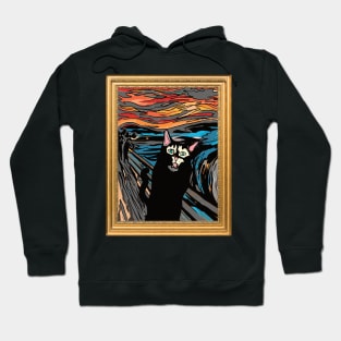 The Scream Cat Parody Funny Art Painting Hoodie